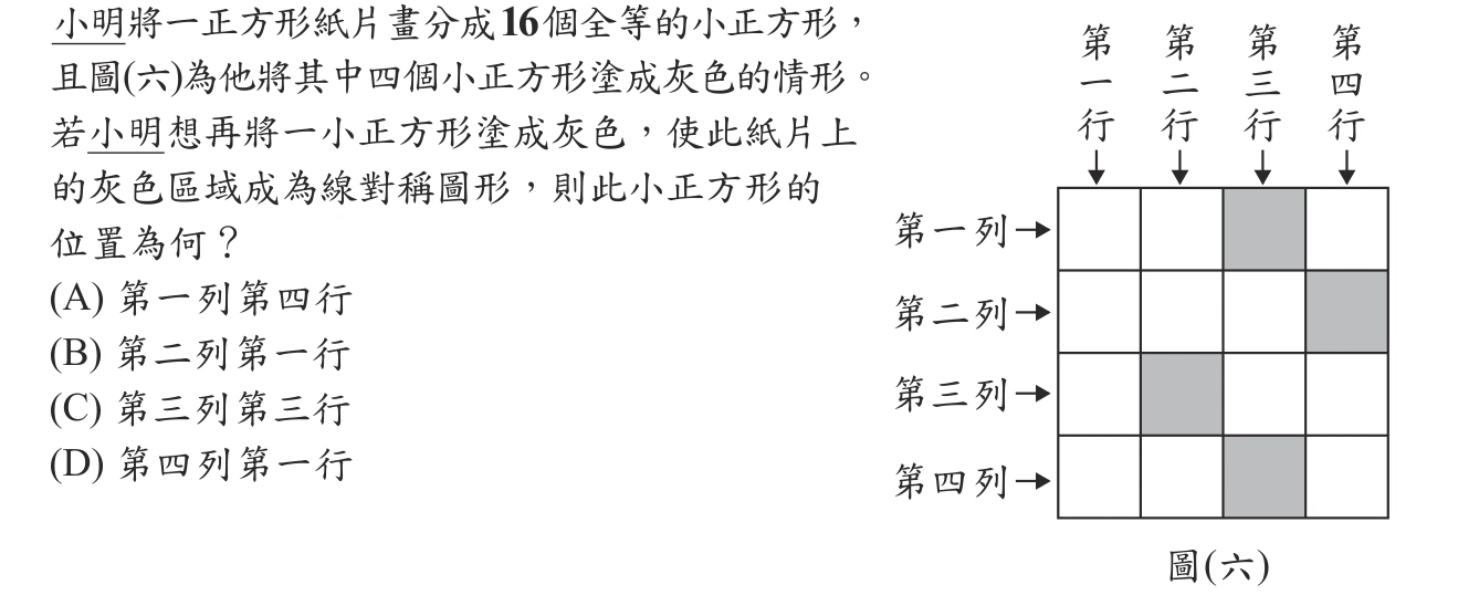 101年會考數學第10題