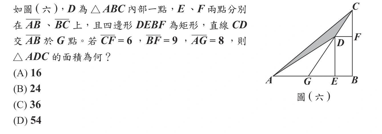 103年會考數學第12題