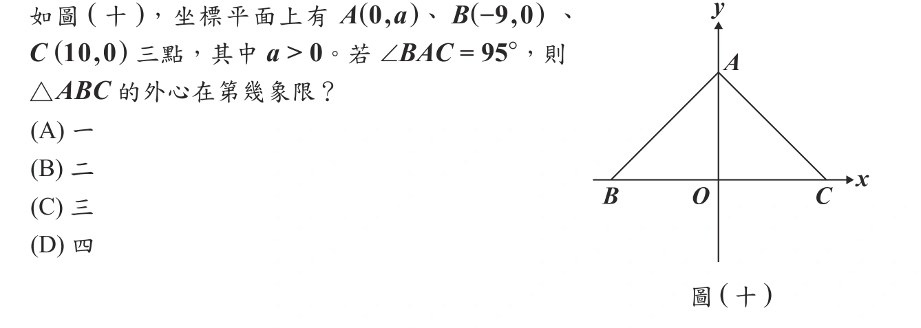 104年會考數學第15題