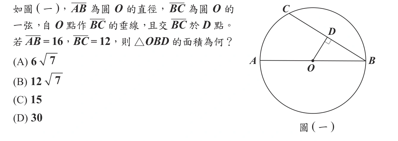 104年會考數學第5題
