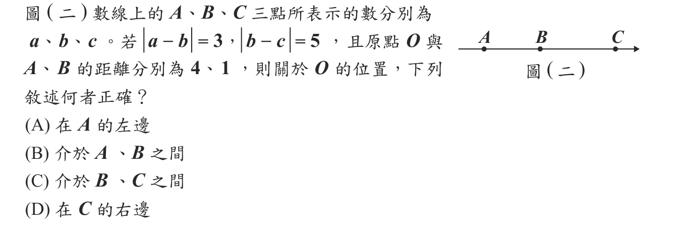 105年會考數學第5題
