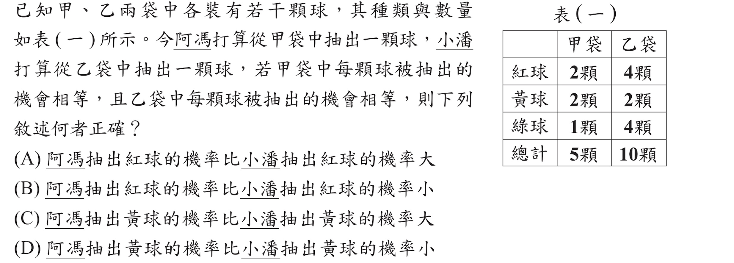 107年會考數學第6題