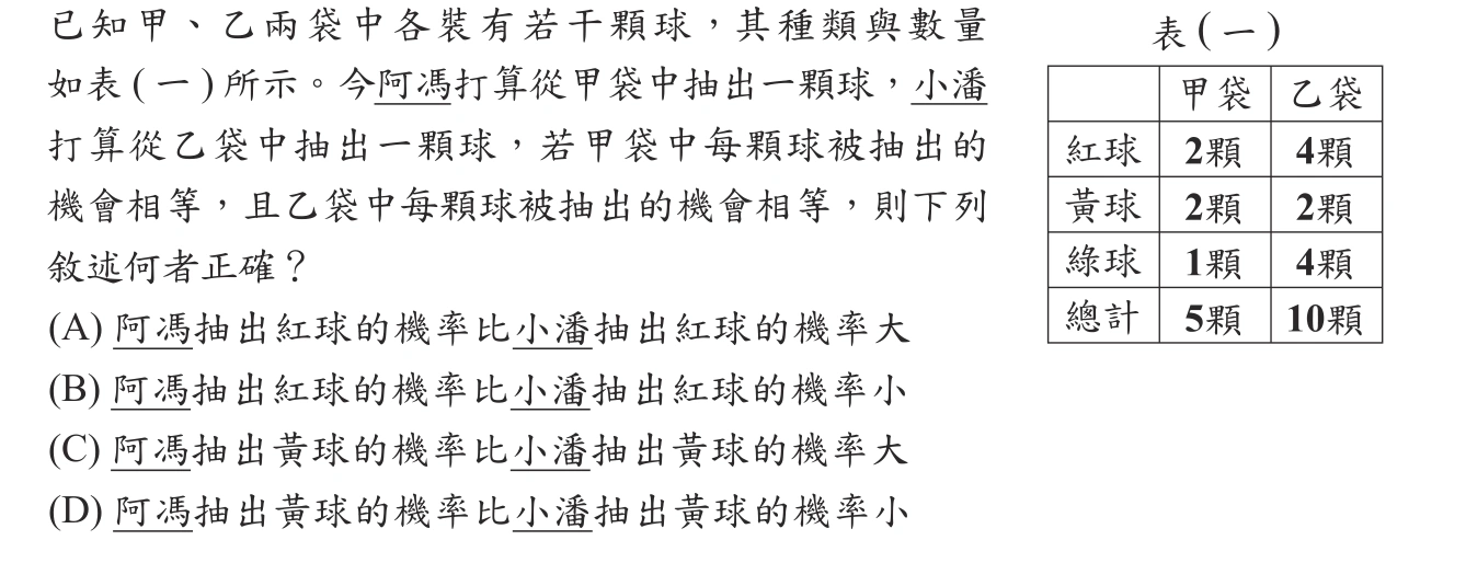 107年會考數學第6題