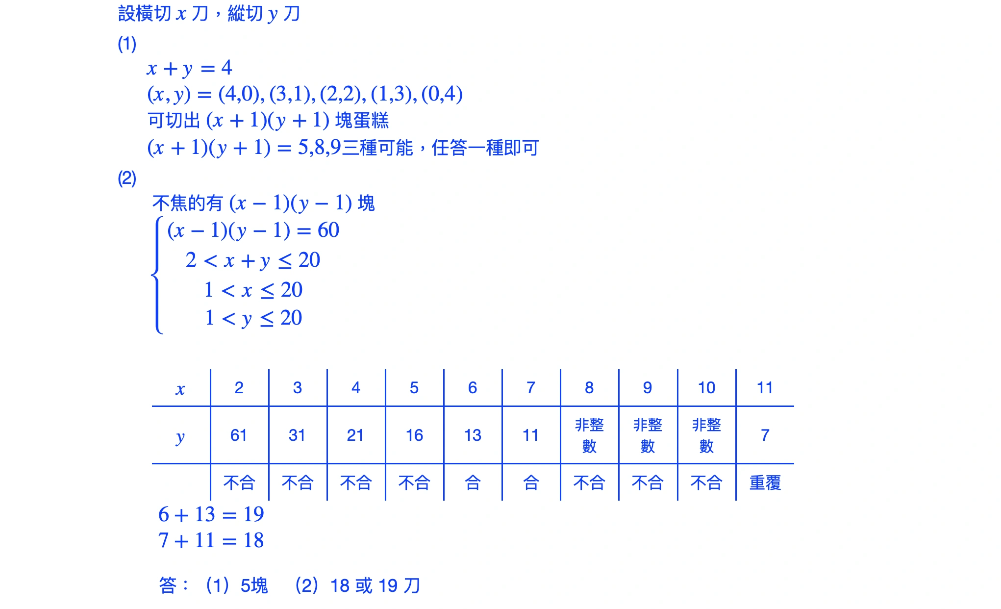 110年會考數學非選第2題詳解