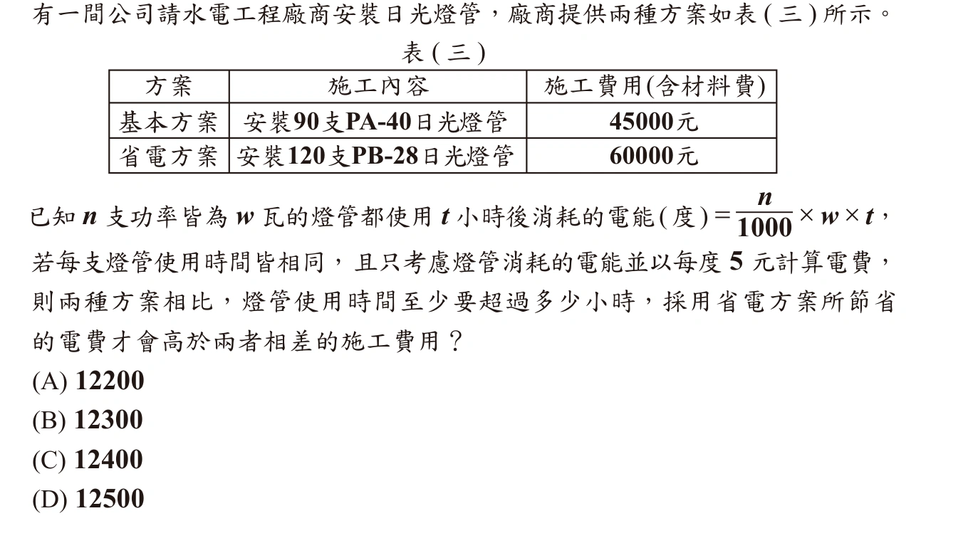 111年會考數學第25題